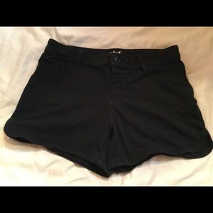 black shorts